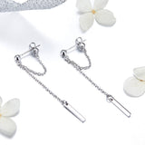 S925 Sterling Silver Plated Platinum Earrings for Women