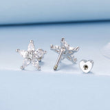 925 Sterling Silver Earrings with Pavé CZ Setting