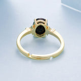 925 Sterling Silver Gold-Plated CZ Pavé Ring for Women