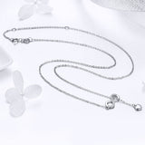 925 Sterling Silver Adjustable Necklace 38-45cm for Women
