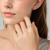 925 Sterling Silver Pavé Set CZ Ring Size 6.0
