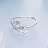 925 Sterling Silver Ring with Pavé Setting CZ in White Gold Plating