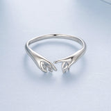925 Sterling Silver Plated White Gold Ring for Women