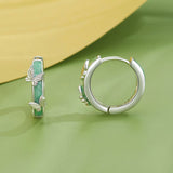 925 Sterling Silver Earrings with Enamel Process and Platinum Plating for Women