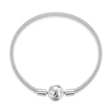 925 Sterling Silver CZ Pavé Setting Bracelet, Size 17.0 for Women