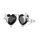 925 Sterling Silver Earrings with Pavé Setting and CZ