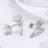 925 Sterling Silver Jewelry Set with Pavé Setting CZ, 2.0*1.4cm