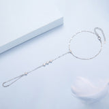 925 Sterling Silver White Gold Plated Adjustable Bracelet for Women