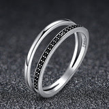 925 Sterling Silver 0.6CM Width Ring Size 6 for Women