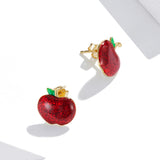 925 Sterling Silver Enamel Plated Gold Earrings