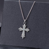 925 Sterling Silver Plated White Gold Moissanite Necklace 40+5cm for Women