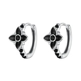 925 Sterling Silver Enamel and CZ Earrings for Women