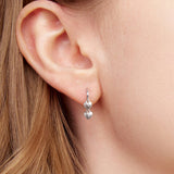 925 Sterling Silver Earrings 1.8*0.5cm for Women