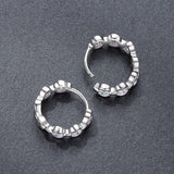 925 Sterling Silver 0.25 Carat Moissanite Hoop Earrings for Women