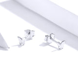 925 Sterling Silver & Platinum Plated Earrings