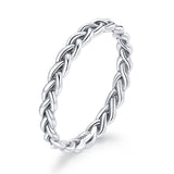 925 Sterling Silver Oxidized 0.20cm Ring Size 9 for Women
