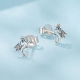 925 Sterling Silver Oxidized Silver 0.7cm Earrings
