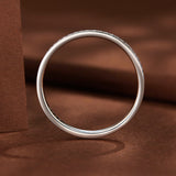 925 Sterling Silver 1.0mm Moissanite Platinum Plated Ring Size 5 for Women