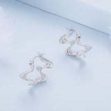 925 Sterling Silver Earrings 18mm x 10mm for Women