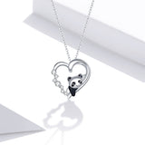 S925 Sterling Silver Adjustable Necklace with CZ and Enamel Pendant