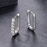 925 Sterling Silver Moissanite Earrings 1.4cm for Women
