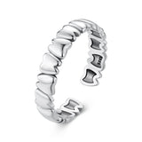 925 Sterling Silver Oxidized Silver Ring Women 0.42cm Width