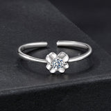 925 Sterling Silver Moissanite Ring Size E for Women