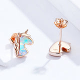 925 Sterling Silver Opal Earrings for Women