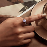925 Sterling Silver Ring with Pavé Setting CZ, Size 6.0