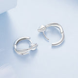 925 Sterling Silver White Gold Plated Earrings for Women
