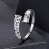 925 Sterling Silver Moissanite Ring Size E