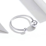 S925 Sterling Silver Plated Platinum Ring