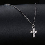 925 Sterling Silver Moissanite Pendant Necklace 40+5cm for Women
