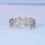925 Sterling Silver Oxidized Silver 0.5cm Ring