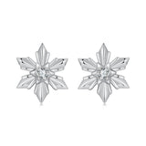 925 Sterling Silver Earrings with Pavé Setting CZ in Oxidized Finish