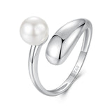 925 Sterling Silver Quality Shell Pearl Ring for Women