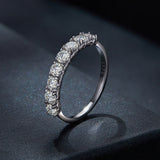 925 Sterling Silver Plated Moissanite Ring Size 5 for Women