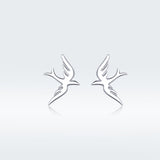925 Sterling Silver Earrings 0.7*1.2cm for Women
