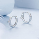 925 Sterling Silver Nano Opal Earrings for Women - White Gold Plated - 12x5mm