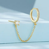 S925 Sterling Silver 3mm Pavé Setting CZ Earrings for Women