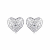 925 Sterling Silver Earrings with CZ in White Gold Plating for Women
