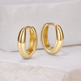 925 Sterling Silver Oxidized Hoop Earrings for Women