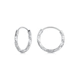 925 Sterling Silver Earrings for Women - White Gold Plated, 2.6*0.2 cm, Style L
