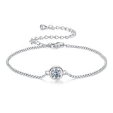925 Sterling Silver 0.50 Carat Moissanite Bracelet for Women