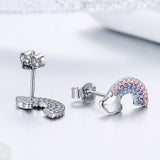 925 Sterling Silver Earrings with Pavé Setting CZ