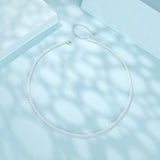 925 Sterling Silver White Gold Plated Necklace with Quality Shell Pearl for Women
