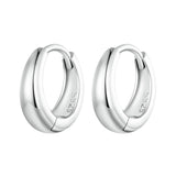 925 Sterling Silver 12*3mm Platinum Plated Earrings