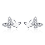 925 Sterling Silver Earrings with Pavé Setting CZ - 0.6*0.9cm