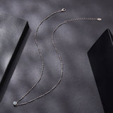 925 Sterling Silver 0.5 Carat Moissanite Necklace for Women