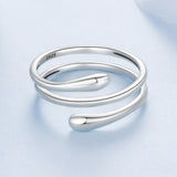 925 Sterling Silver Oxidized Silver Adjustable Rings